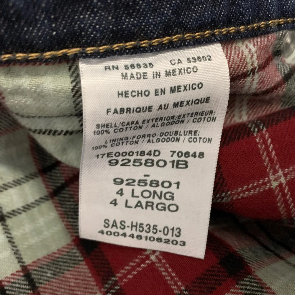 Cabela's Flannel Lined Dark Indigo Wash Long Bootcut Jeans